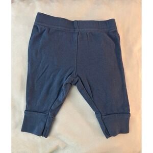 Carters Child of Mine Blue Baby Pants 0-3 Months Cotton Knit Leggings (1296)